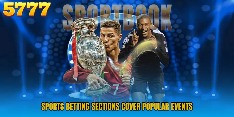 Sports Betting sections cover popular events